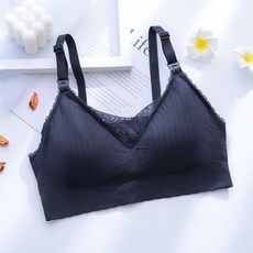 Kong 直條紋紗哺乳內衣