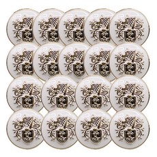 東大門鈕扣王 射出金屬寶石鈕扣 維京 21mm, 18個, 白金色