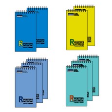 Mugeopsa 1500TS記者筆記本 48頁 弹簧筆記本, 10個, 隨機發貨