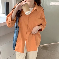 PEONIST 女款防皺寬鬆版襯衫