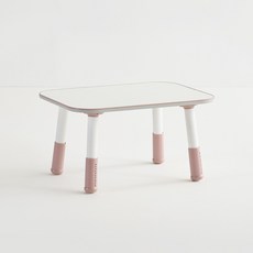 리바트 피노 키즈 높이조절 사각테이블 방문설치, 핑크