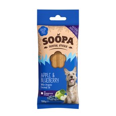 SOOPA 舒趴 潔牙棒系列 生機狗點心, 蘋果藍莓, 100g, 1包