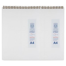 OXFORD Milk PP A4 上翻式可撕線圈數學筆記本 80張 2入組, 白色, 2個