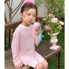 Starbean 女童條紋夏季長袖T恤