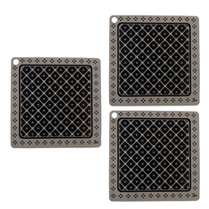 正方形電磁爐墊, 黑色, 3個