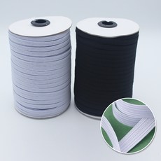 羅紋鬆緊帶卷 寬3mm x 200m, 白色, 1個