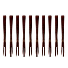 원목 옻칠 포크, 10개