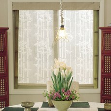 World Design 自黏式竹紋韓紙窗貼 EKG-512 2入, 白色 + 半透明, 92 x 250 cm