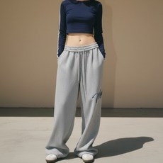 The Flow Commerce 女款波浪字母印花寬鬆闊腿運動褲