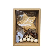 STOLIVING 木質亮粉星星造型掛飾, 金色