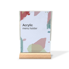 Adlabel T型木質壓克力菜單立牌 POP插卡架 直式, 1個