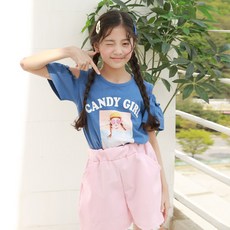 Nanajuni 兒童圓領Candy Girl短袖T恤