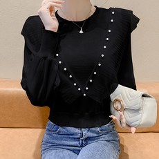 LUNA GIRL 女款 Lovvid 荷葉邊針織衫 L24SPKN122810