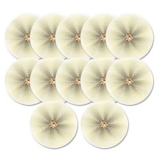 珍珠方晶鋯石寶石亮點鈕扣 人造絲 13mm, 12個, 米色