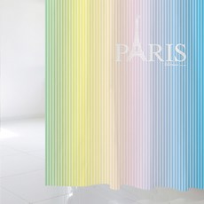 北歐風格浴簾 sc873+不鏽鋼掛鉤 12入+窗簾掛桿 白色, 混色