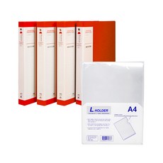 MiDAS Hyunpoong O 形環活頁夾 3 孔紙 A4 3cm 4p + L 支架 10p, 紅色的, 1套