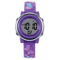 JNEW 兒童 Palrang 蝴蝶數字腕錶