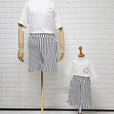 U-KIDS 條紋親子短褲 C款