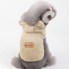 狗狗可愛蝴蝶結兔子厚毛衣, 米色, 1個