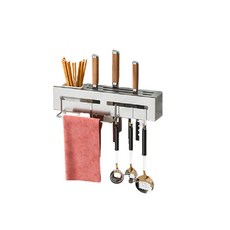 壁掛式廚房收納架, 銀 B