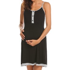 夏季圓領孕婦背心連身裙