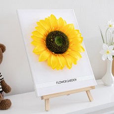 花樹 盛開向日葵帆布畫框畫架組 長方形 一入, 混合色