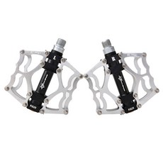 ROCKBROS 輕量鋁製寬扁腳踏車踏板 JT201012L, 銀色, 2個