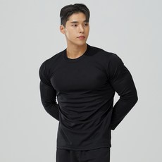 blackmonsterfit CoolEver 長袖T恤, 黑色