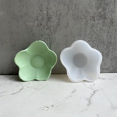 Homeflow 迷你花瓣盤石膏室內裝飾矽膠模具, 單一顏色