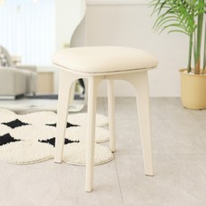 숲속애 사각쿠션 스툴, 크림화이트, 1개
