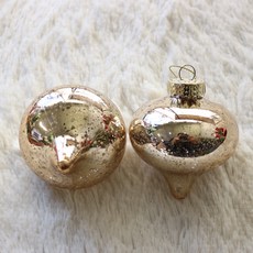 Dawoo F&G 聖誕水銀水滴球 2入, 金色, 2個