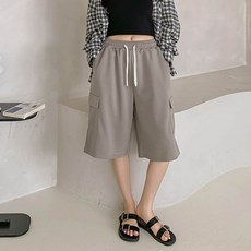 보리맘 건빵 와이드 밴딩 포켓 5부 팬츠 임부복 J904