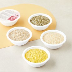 엘빈즈 슈퍼핏 중기2 만7~10개월 한우연어고구마죽 180g + 닭가슴살두부죽 180g + 대구단호박치즈죽 180g + 한우완두과일죽 180g 이유식 A세트, 1세트