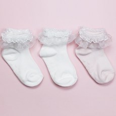 嬰幼兒用 Dear Socks Ruil 蕾絲襪 3雙組