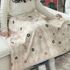 Rugum Fall in Love 菱格紋柔軟布料超細纖維毛毯