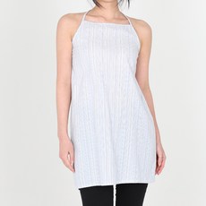 Dotif 條紋繞頸透氣層次感連身裙 T24SS1-A0235, 藍色