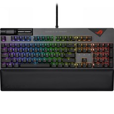 Asus 華碩 ROG STRIX FLARE II NX英文遊戲鍵盤, 黑色, XA08, 紅軸