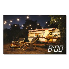 홈마인 LED 캔버스 프린팅 액자 시계 캠핑, 800-HM-CAMPING-27