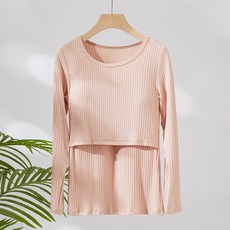 圓領長袖哺乳T恤