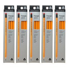 Pinkfoot 三角鉛筆 B款, 黃色, 50支