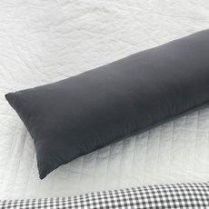 스코홈 바디필로우 긴베개 커버, 차콜