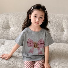CONTIKIDS 女童透氣蝴蝶結小熊T恤