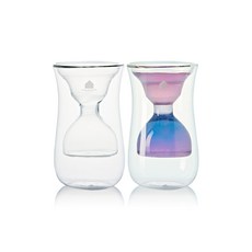 CASA MUUTTI 雙層玻璃流沙杯 150ml, 2個, 透明