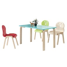 디홀릭 토리 원목 초등학생 책상 8-10세 직사각, 하늘