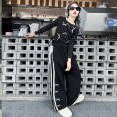 미소파파 여아용 땡글 리본 포인트 팬츠