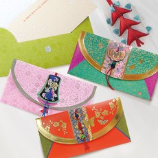From&To 傳統圓花素服零用錢信封 4件組, FB207 216-56, 1套