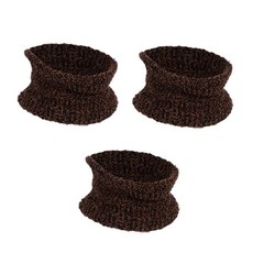 INCONTRO 超細纖維修身圍脖 3件組, 麻花深栗色