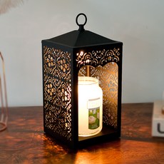 Sweet Scroll Timer 蠟燭加熱器 + Yankee 蠟燭大罐 + 燈泡 2 件套, 黑色(融蠟燈)+Clean Cotton(蠟燭)