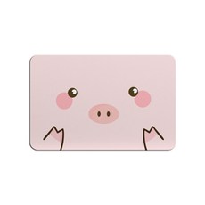 JCP 紅潤硅藻土腳踏墊, 豬, 1個