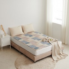 crivel 碳素熱線高級棉混紡電熱毯 YH-403, 復古拼布, 雙人(135 x 180 cm)